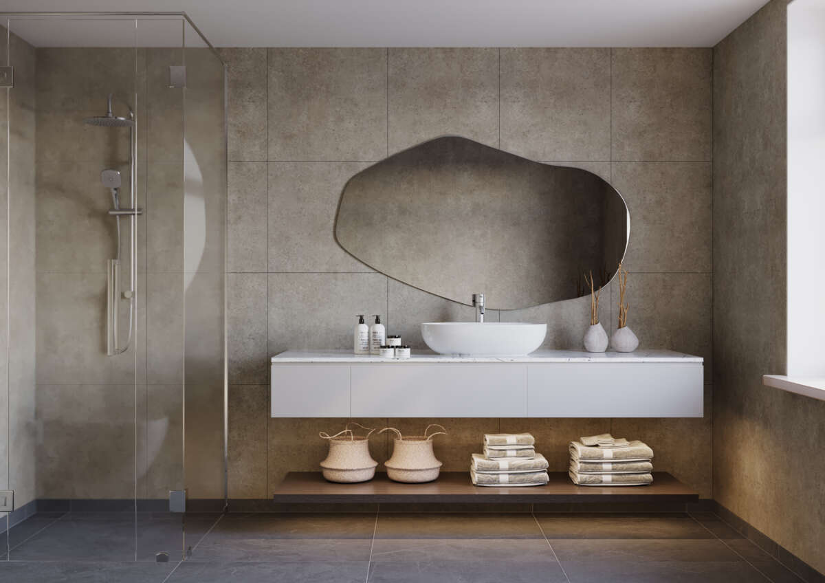 Fibo 2490 M6060 Rough Cement Baderomspanel 2-pk