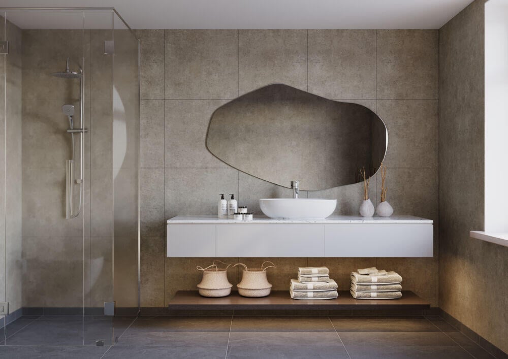 Fibo 2490 M6060 Rough Cement Baderomspanel 2-pk