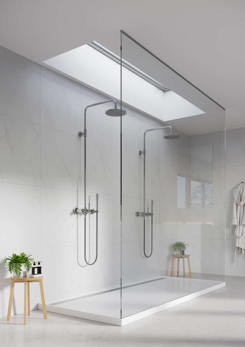 Fibo 2487 M6060 Bianco Marble Baderomspanel 2-pk