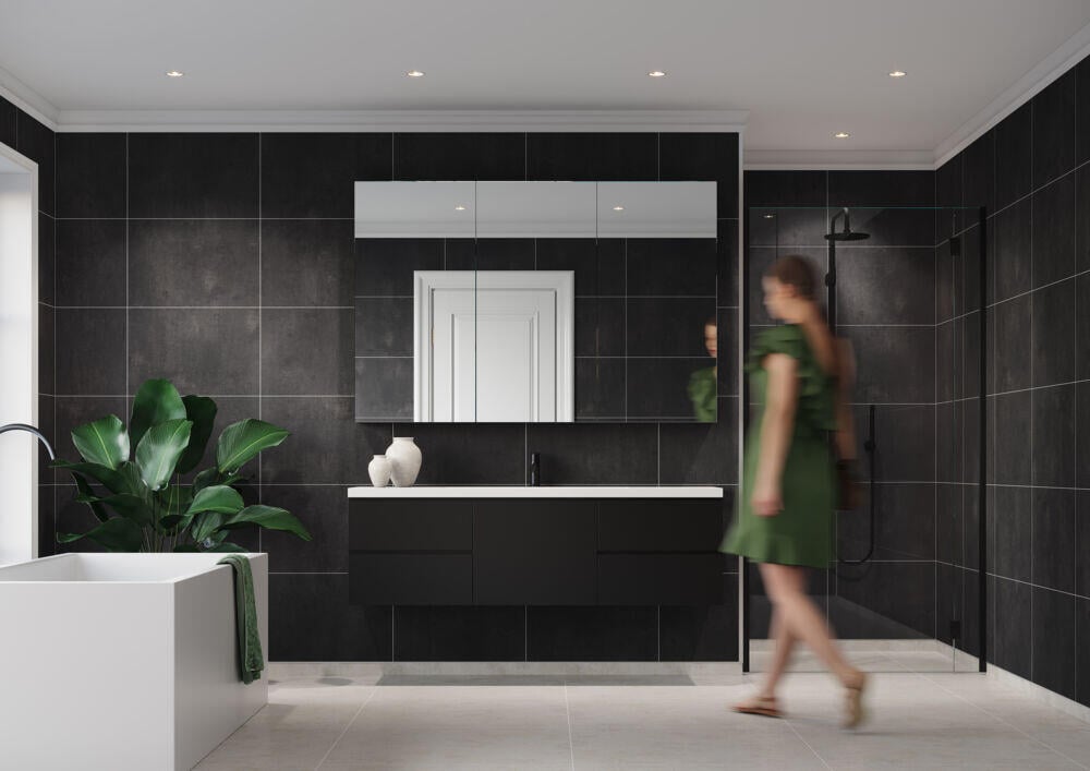 Fibo 8056 M6040 Lentini Dark Baderomspanel 2-pk