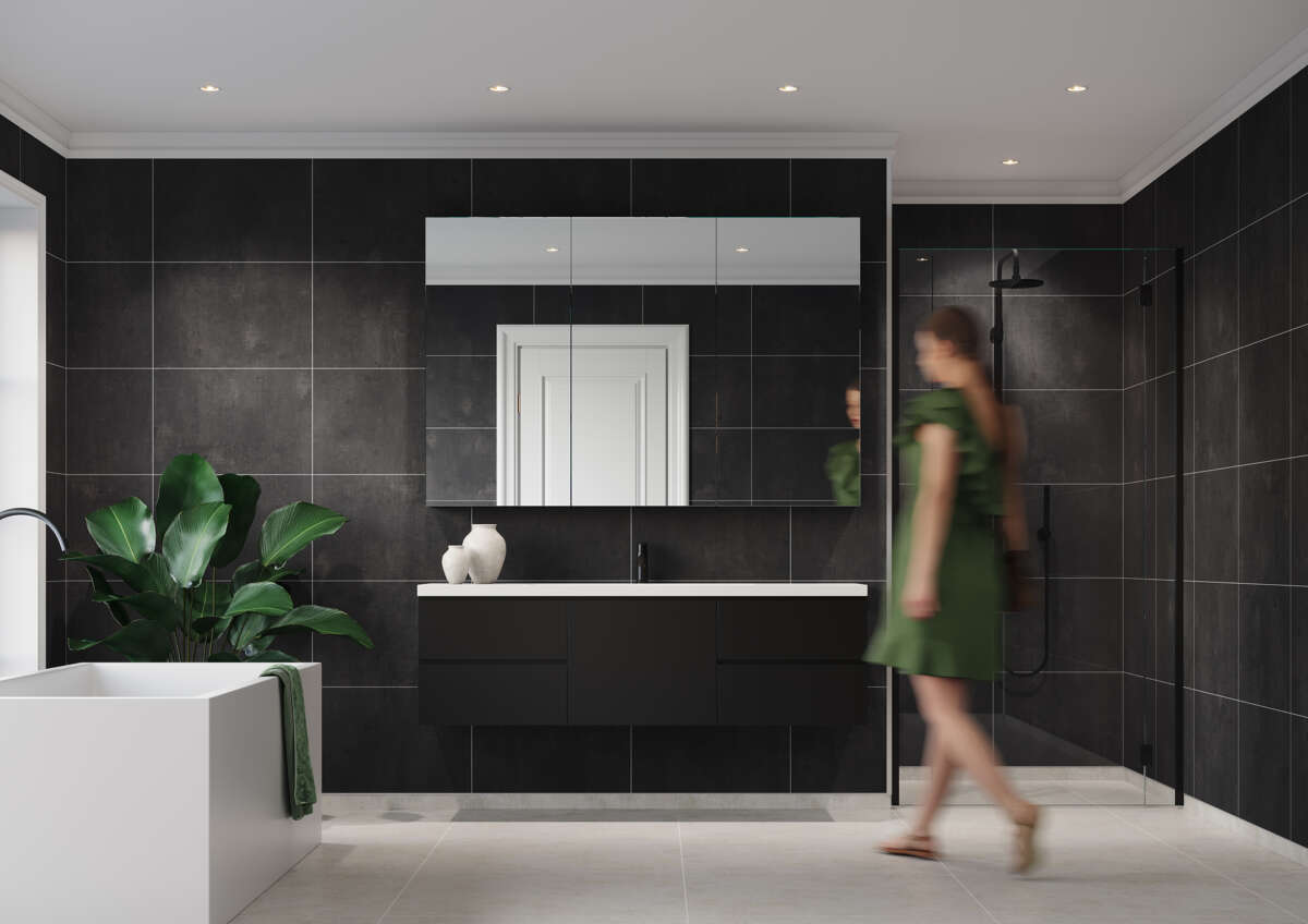 Fibo 8056 M6040 Lentini Dark Baderomspanel 2-pk