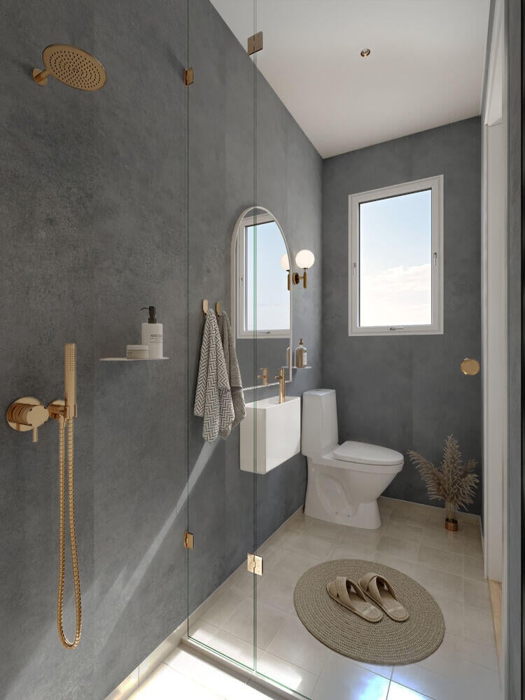 Fibo 2442 Meton Grey Baderomspanel 2-pk