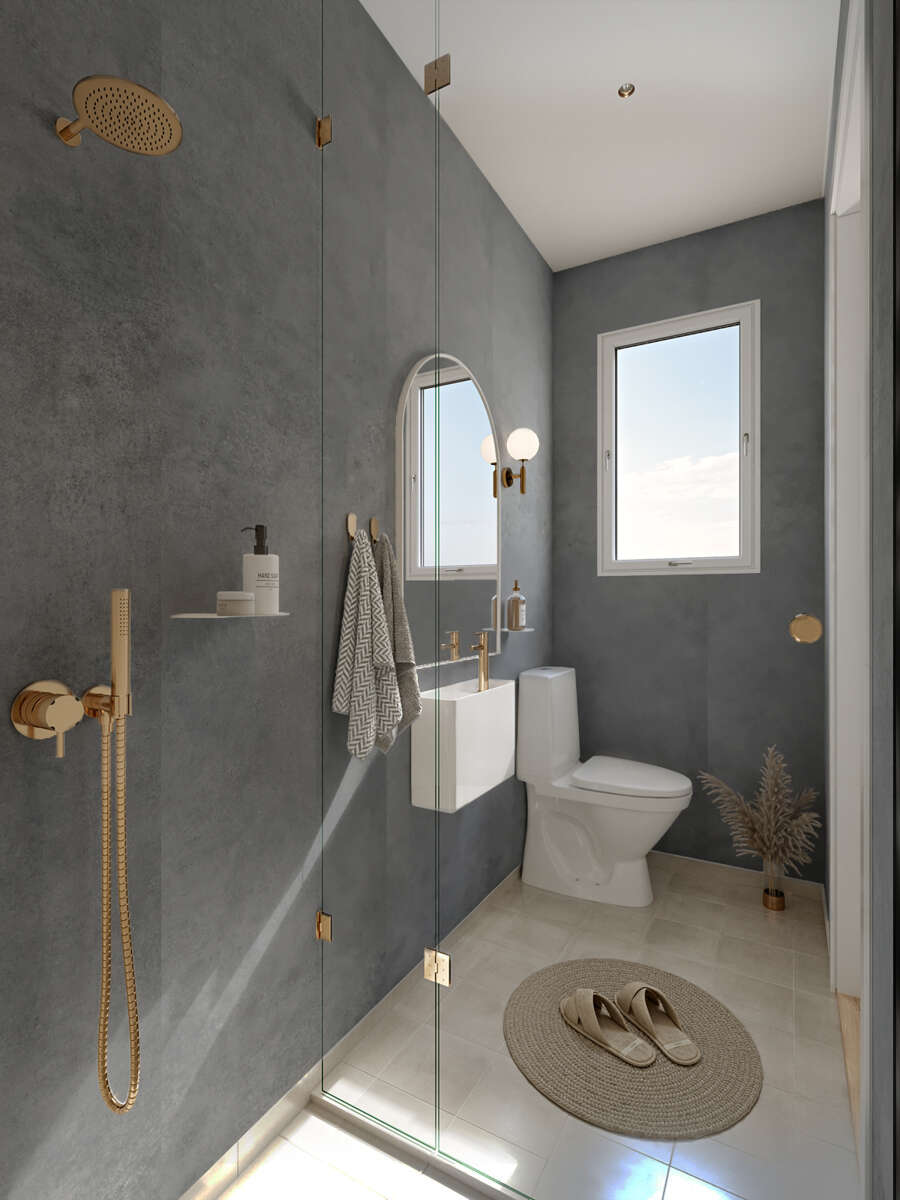 Fibo 2442 Meton Grey Baderomspanel 2-pk