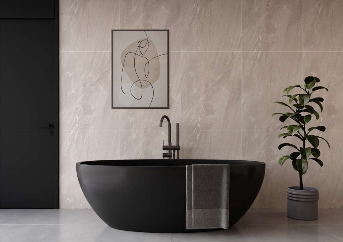 Fibo 4009 M6060 Grey Stone Baderomspanel 2-pk