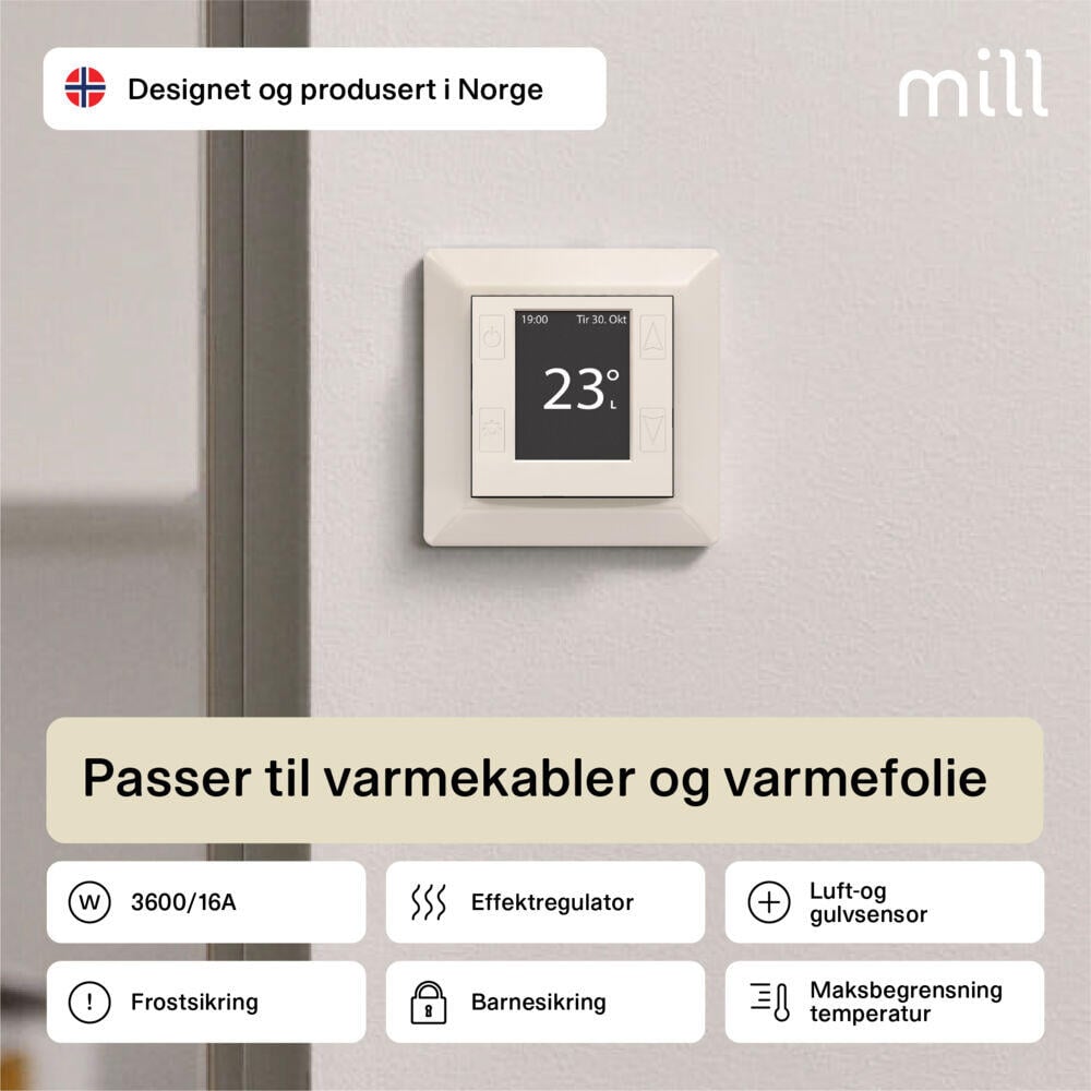 Mill Smart WiFi gulvtermostat