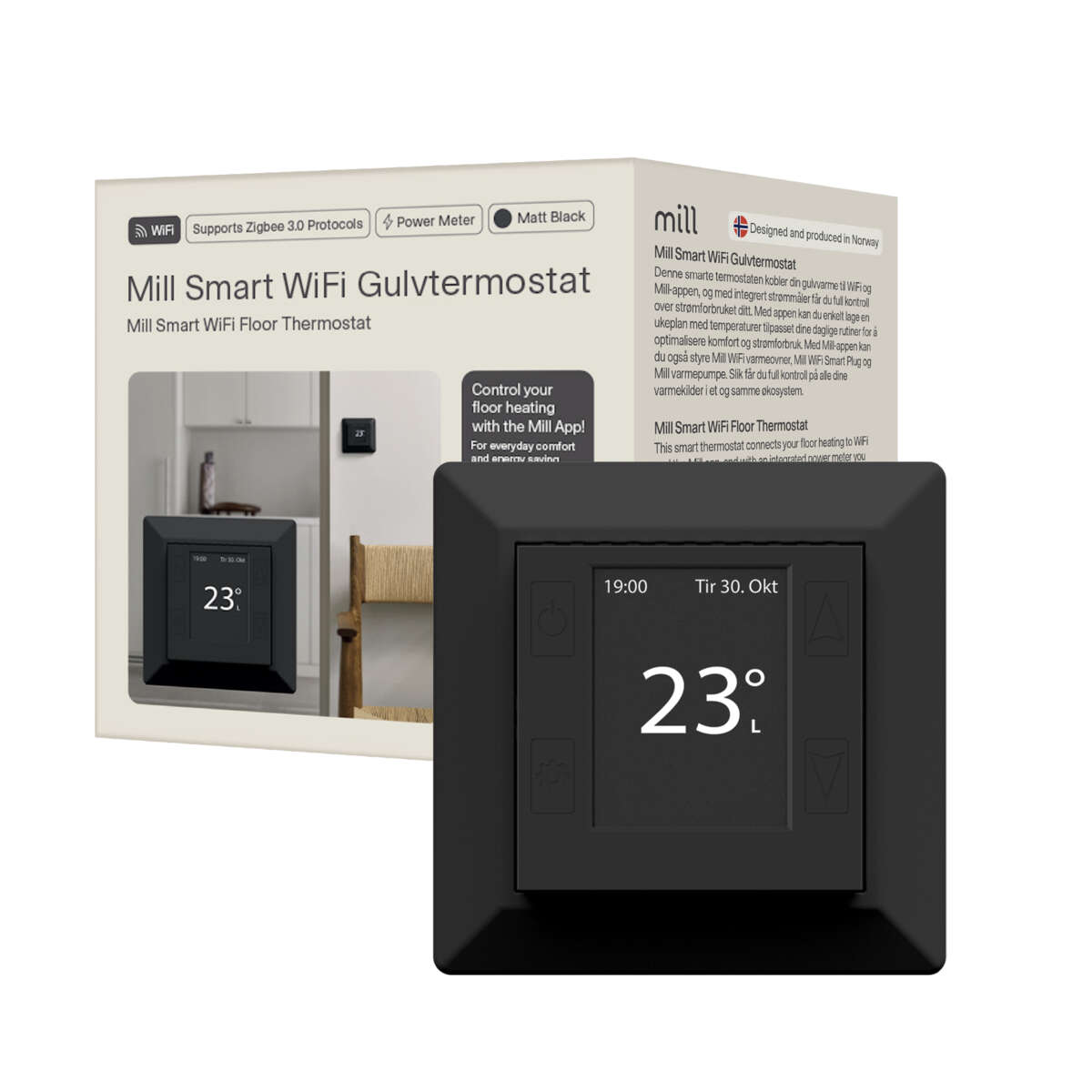 Mill Smart WiFi gulvtermostat