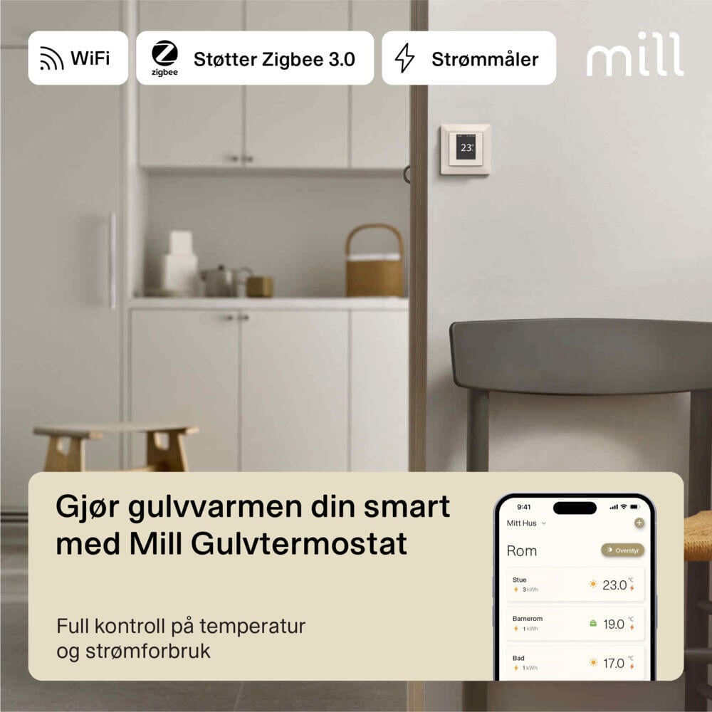 Mill Smart WiFi gulvtermostat