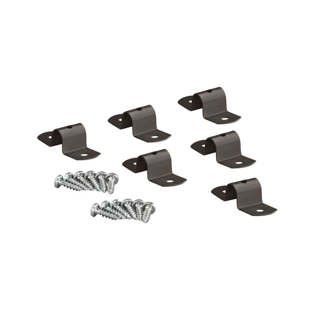 Elfa Klikk-inn graphite skjøtebeslag for melaminhylle 6-pk