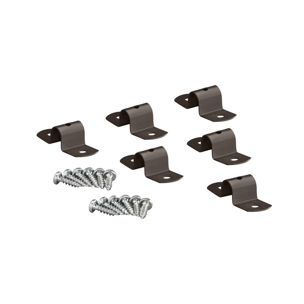 Elfa graphite skjøtebeslag for melaminhylle 6-pk