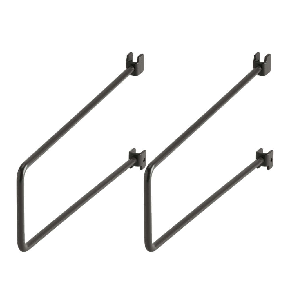 Elfa Klikk-inn graphite 250 mm bokstøtte for skinne 2-pk