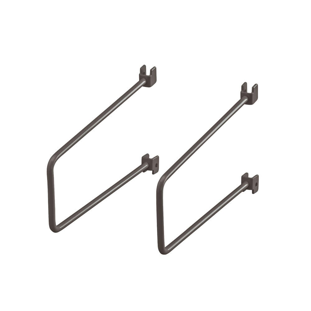 Elfa 200 mm graphite bokstøtte for skinne 2-pk