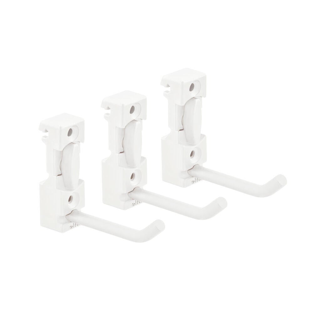 Elfa krok for list 3/pk hvit