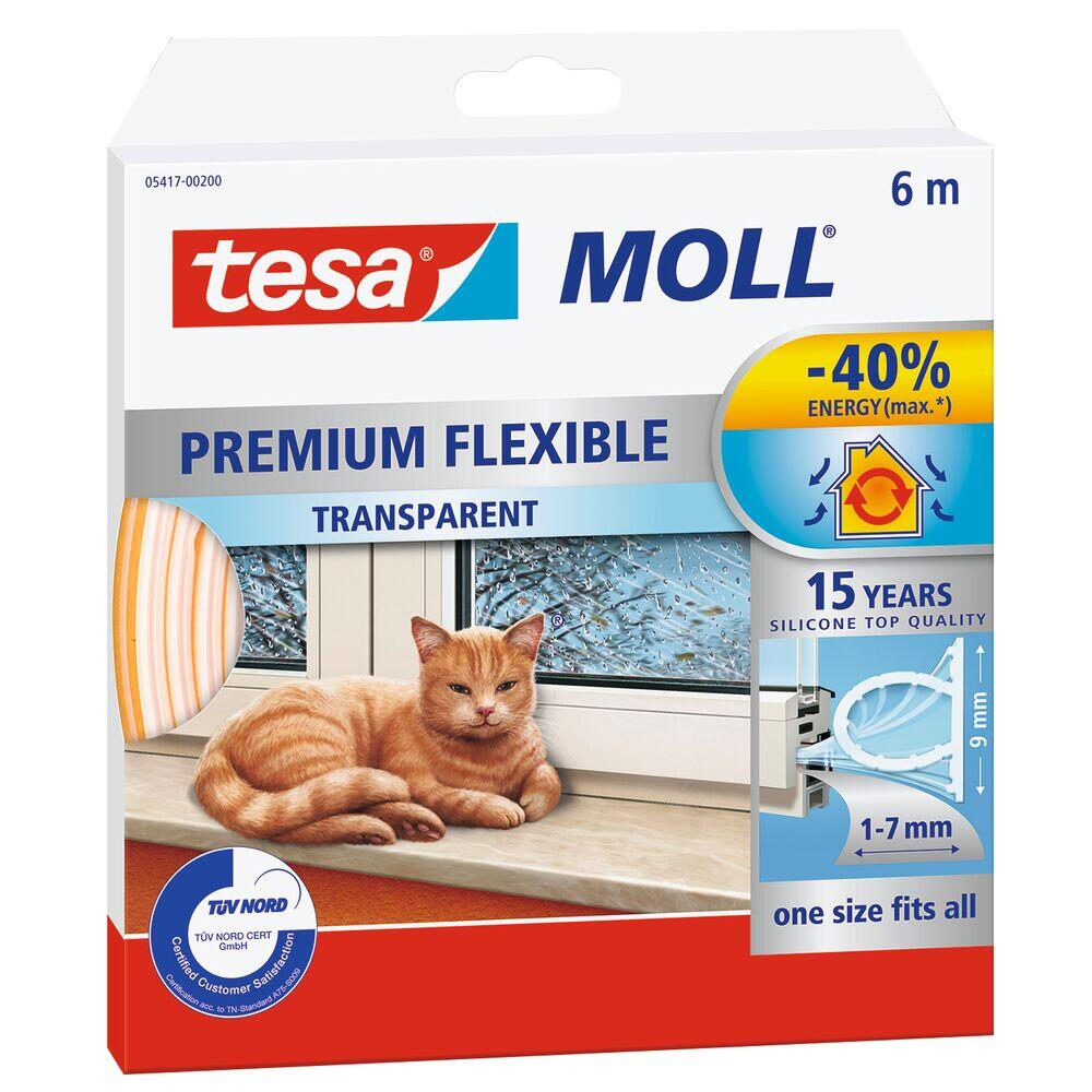 Tesa Tetningslist Silikon 6 m Transparent