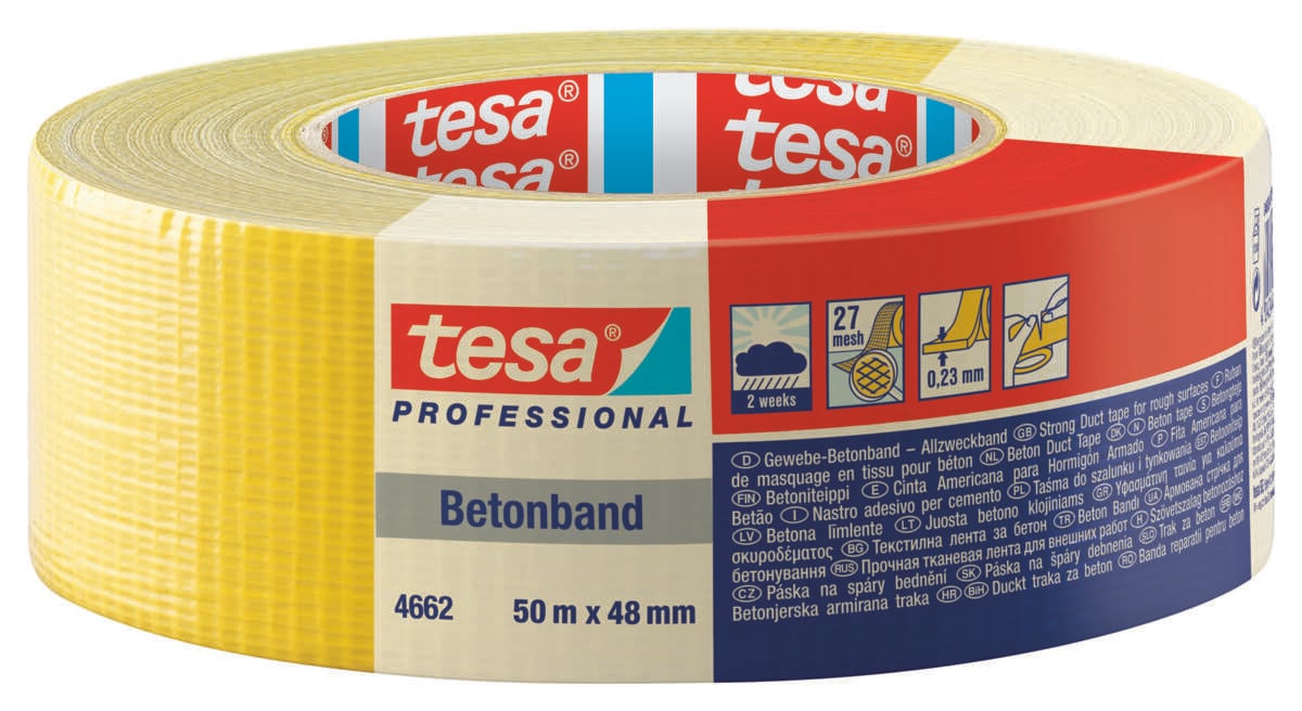 Tesa Betongtape Gul 50m x 48mm