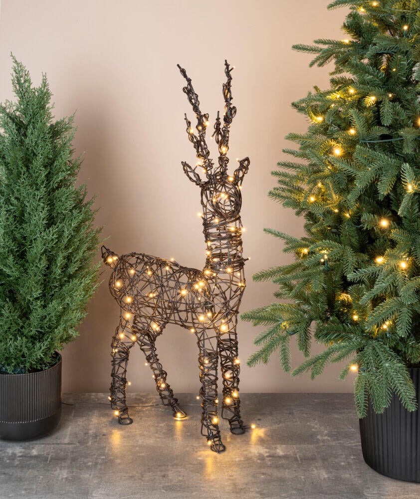 Hjort i kunstrotting LED-lys