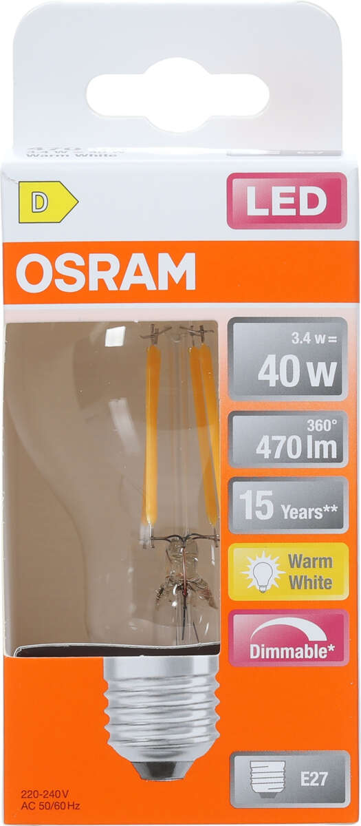 LED Superstar Classic A 40 Filament pære