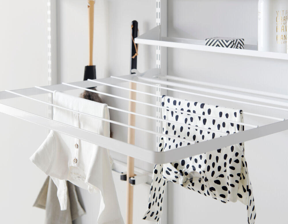 Elfa nedfellbart tørkestativ 60 cm hvit