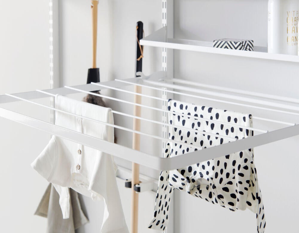 Elfa nedfellbart tørkestativ 60 cm hvit