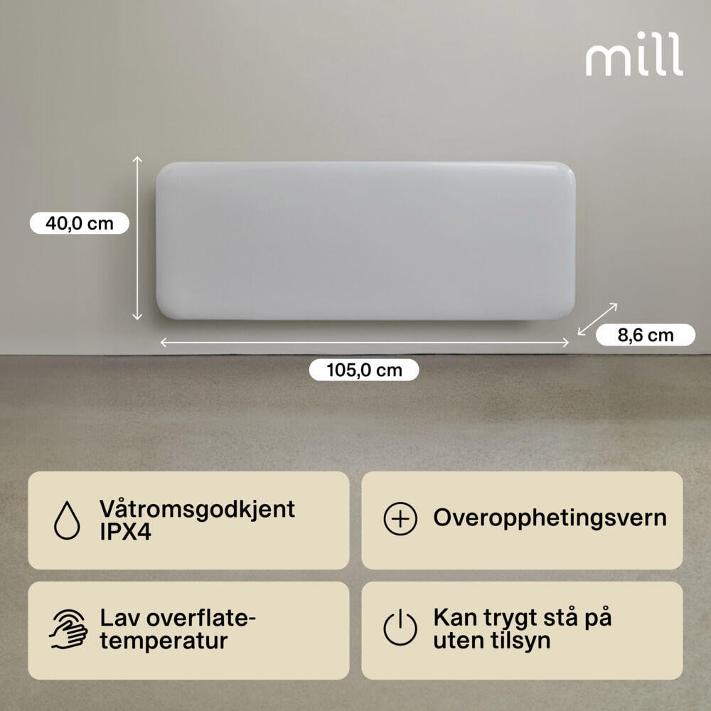 Mill Invisible IB1200DN panelovn