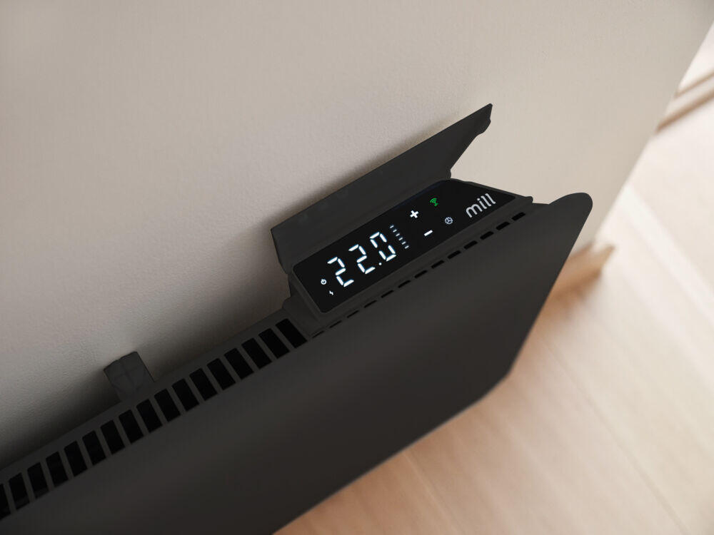 Mill Invisible Smart WiFi Gen 4 600W sort panelovn