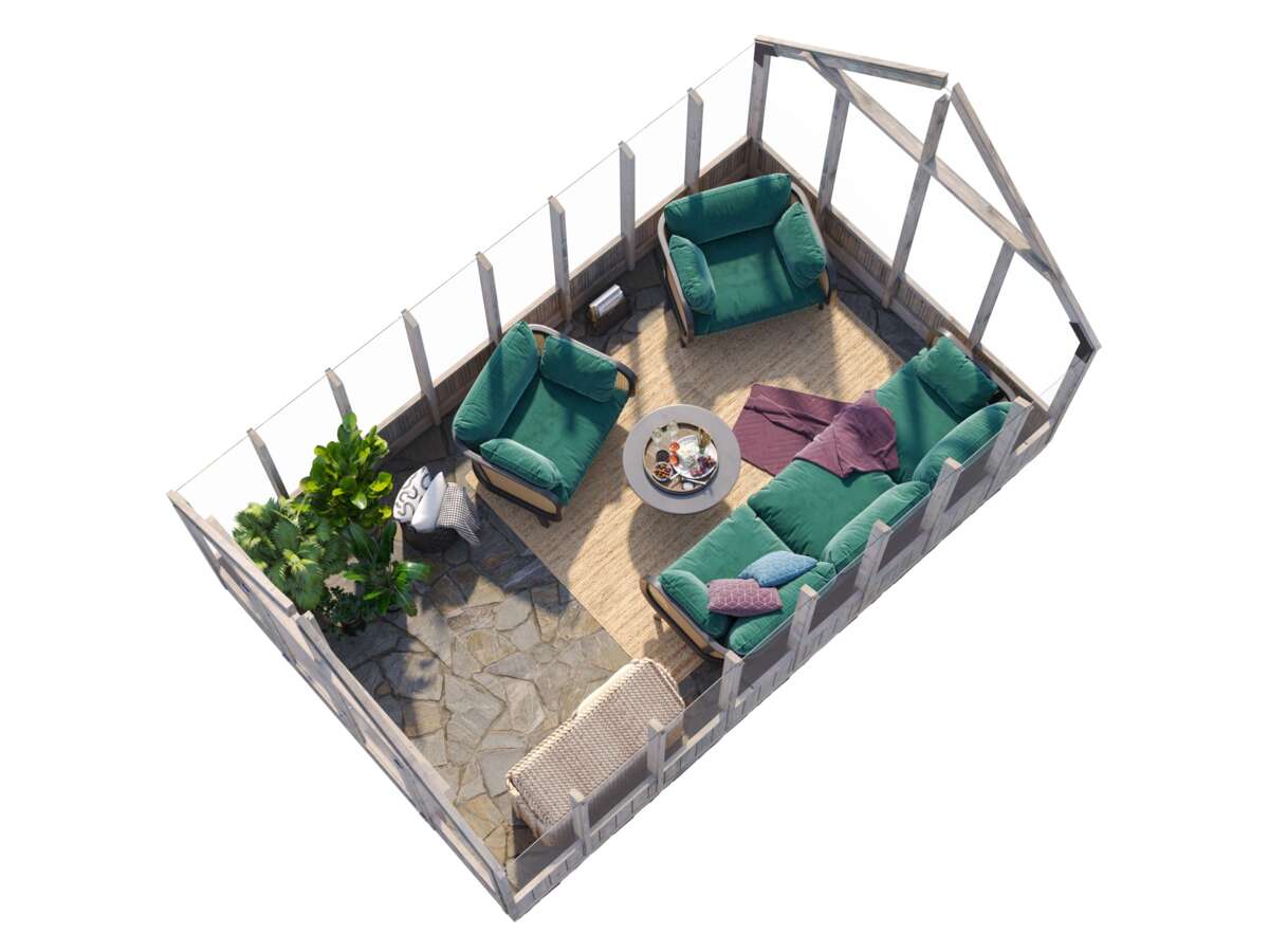 Palmako Emilia veksthus/hagestue 13,8 m²