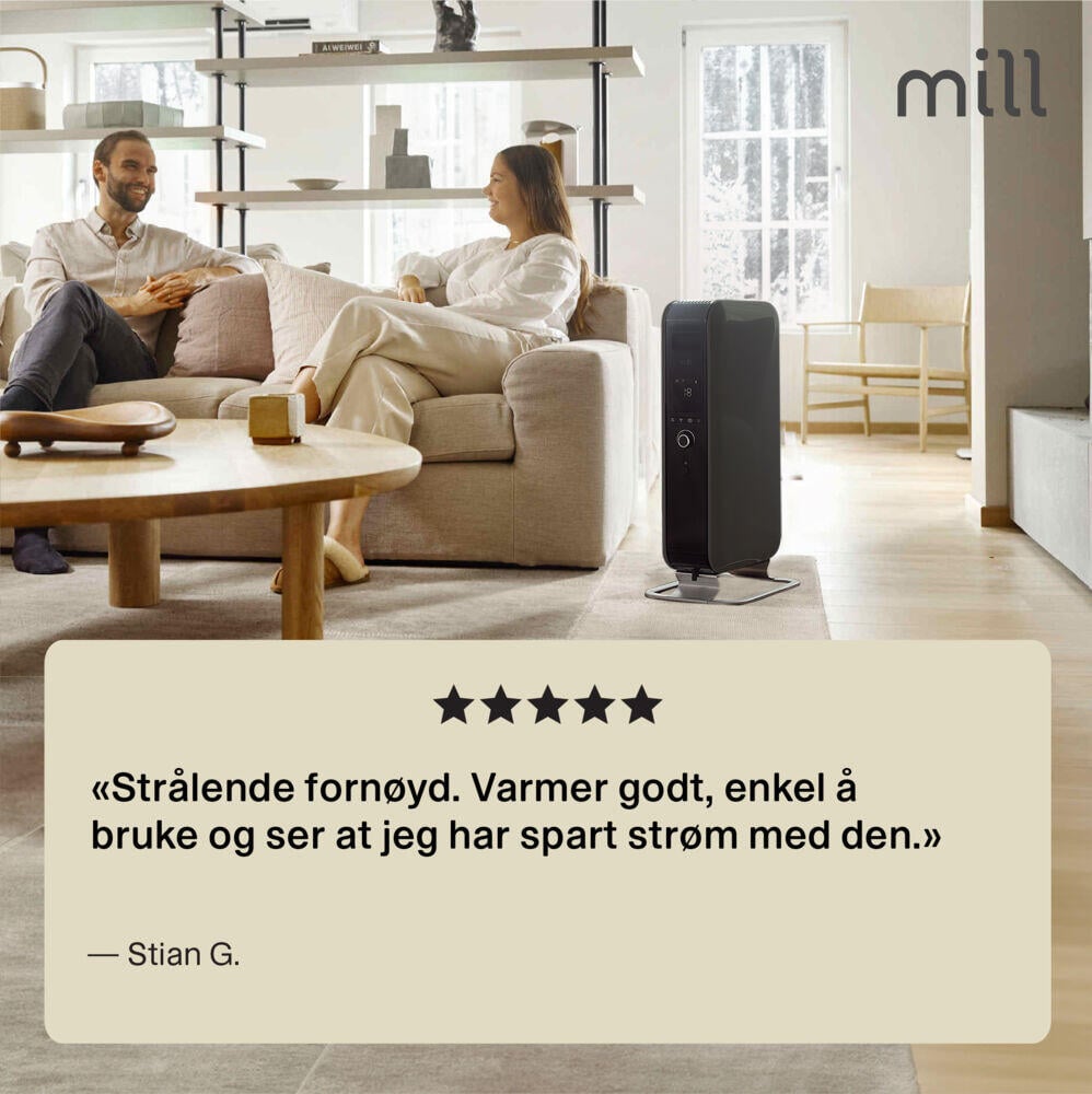 Mill Gentle Air WiFi 1500W oljefylt radiator