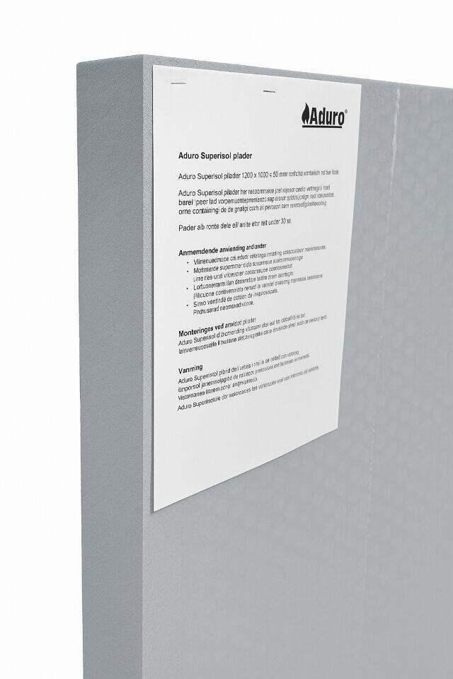 Aduro brannmurplate, ubehandlet