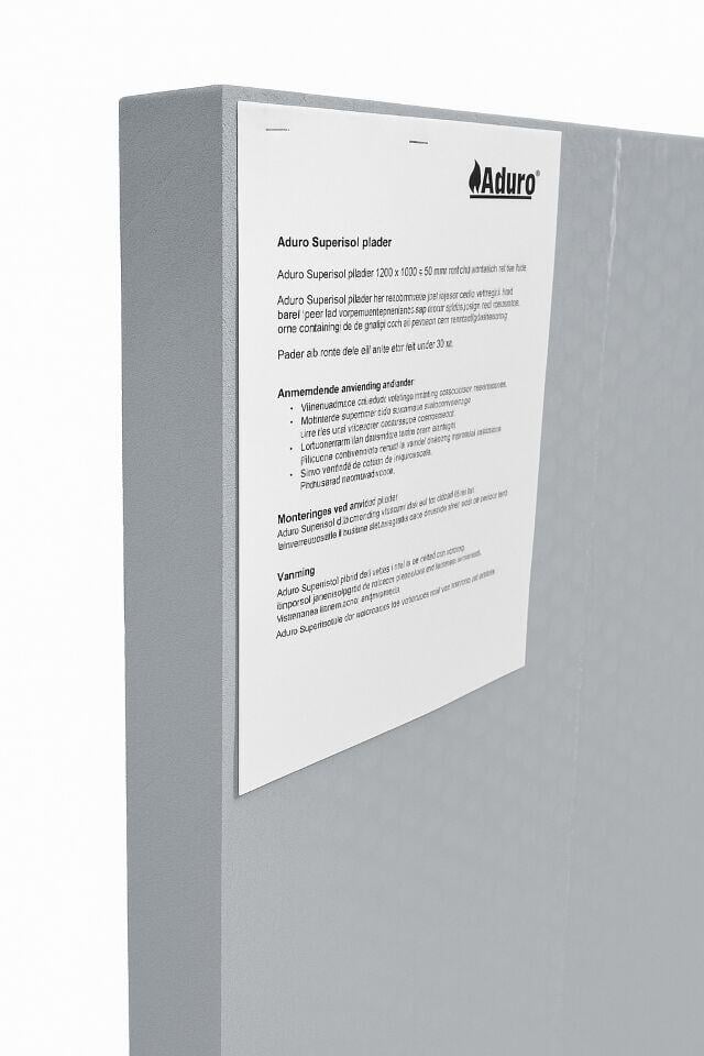 Aduro brannmurplate, ubehandlet