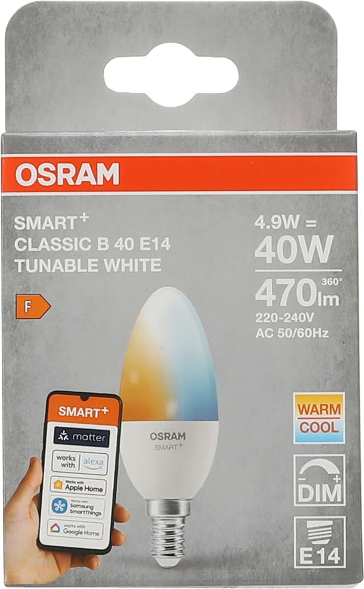 SMART+ MATTER Tunable White Classic B40 4.9W E14