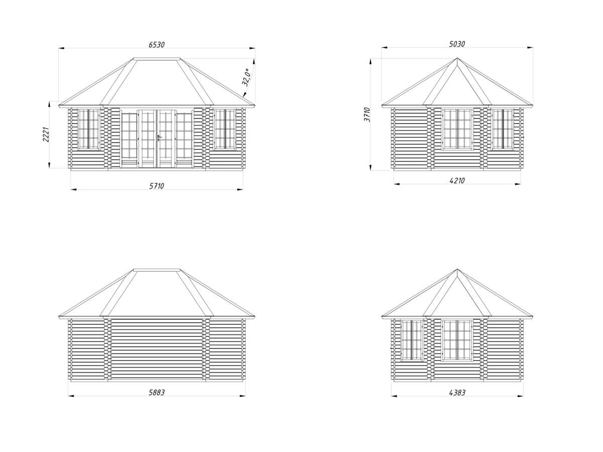 Palmako Hanna lysthus 20,3 m²