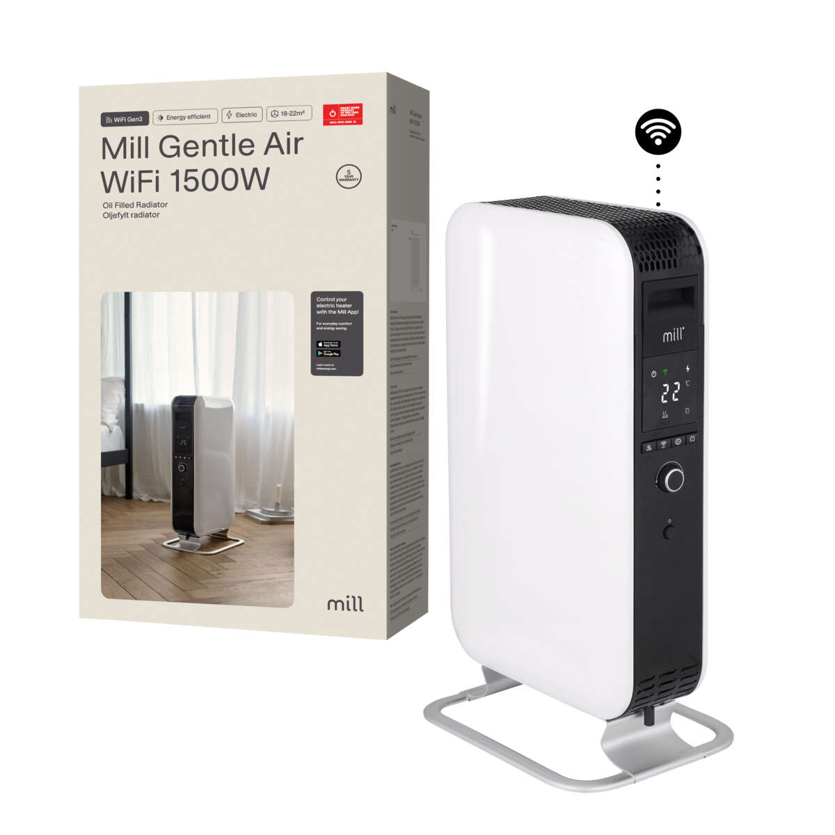 Mill Gentle Air WiFi Gen 3 1500W oljeovn
