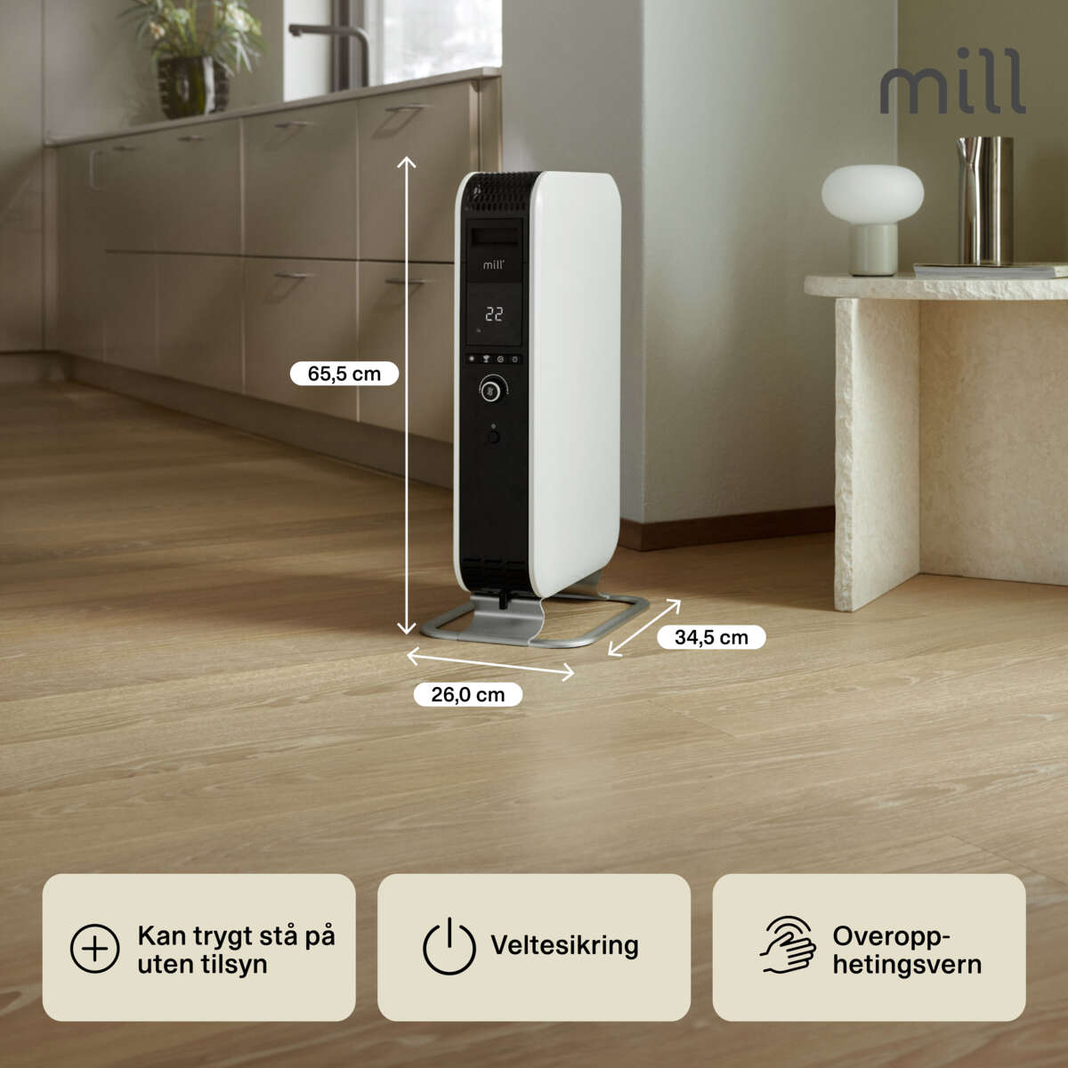 Mill Gentle Air 1500W oljeovn