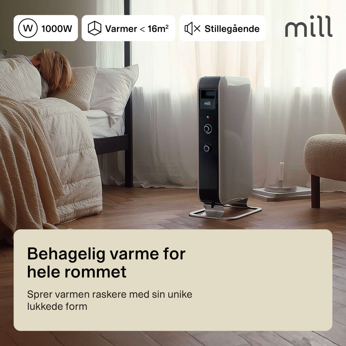 Mill Gentle Air Mec 1000W oljeovn