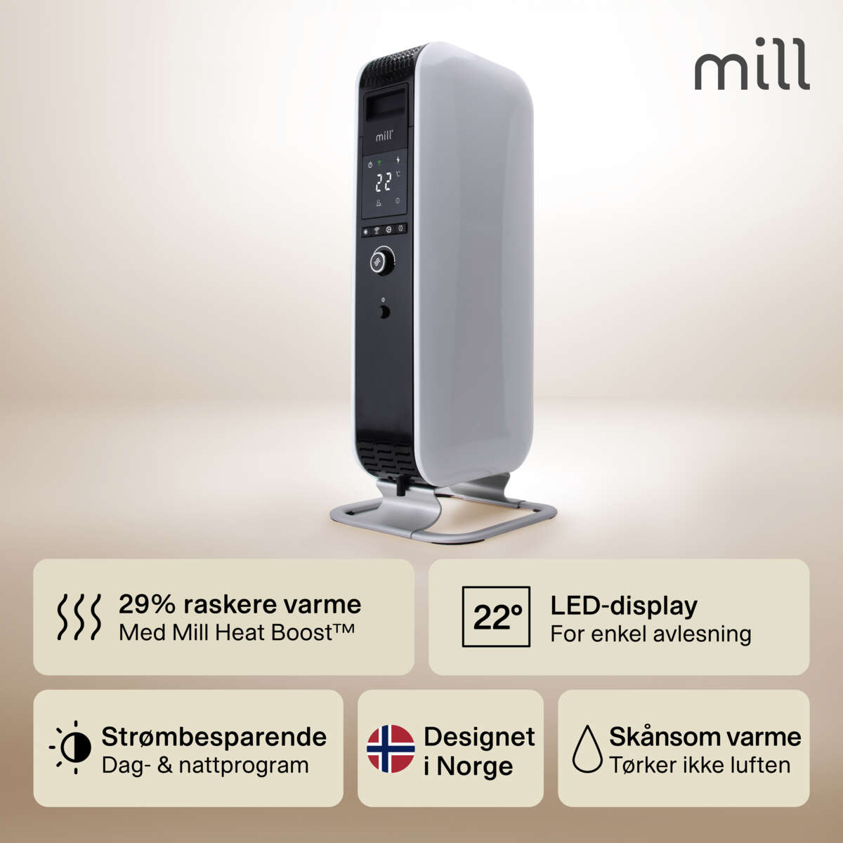 Mill Gentle Air 1500W oljeovn