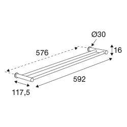 Pressalit Home dobbel håndklestang