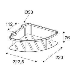Pressalit Home hjørnehylle