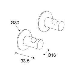Pressalit Home curv håndklekrok 2-pk