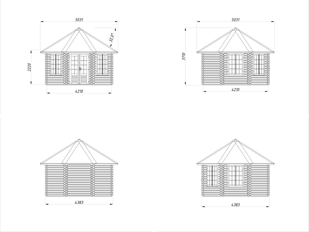 Palmako Hanna lysthus 14,1 m²