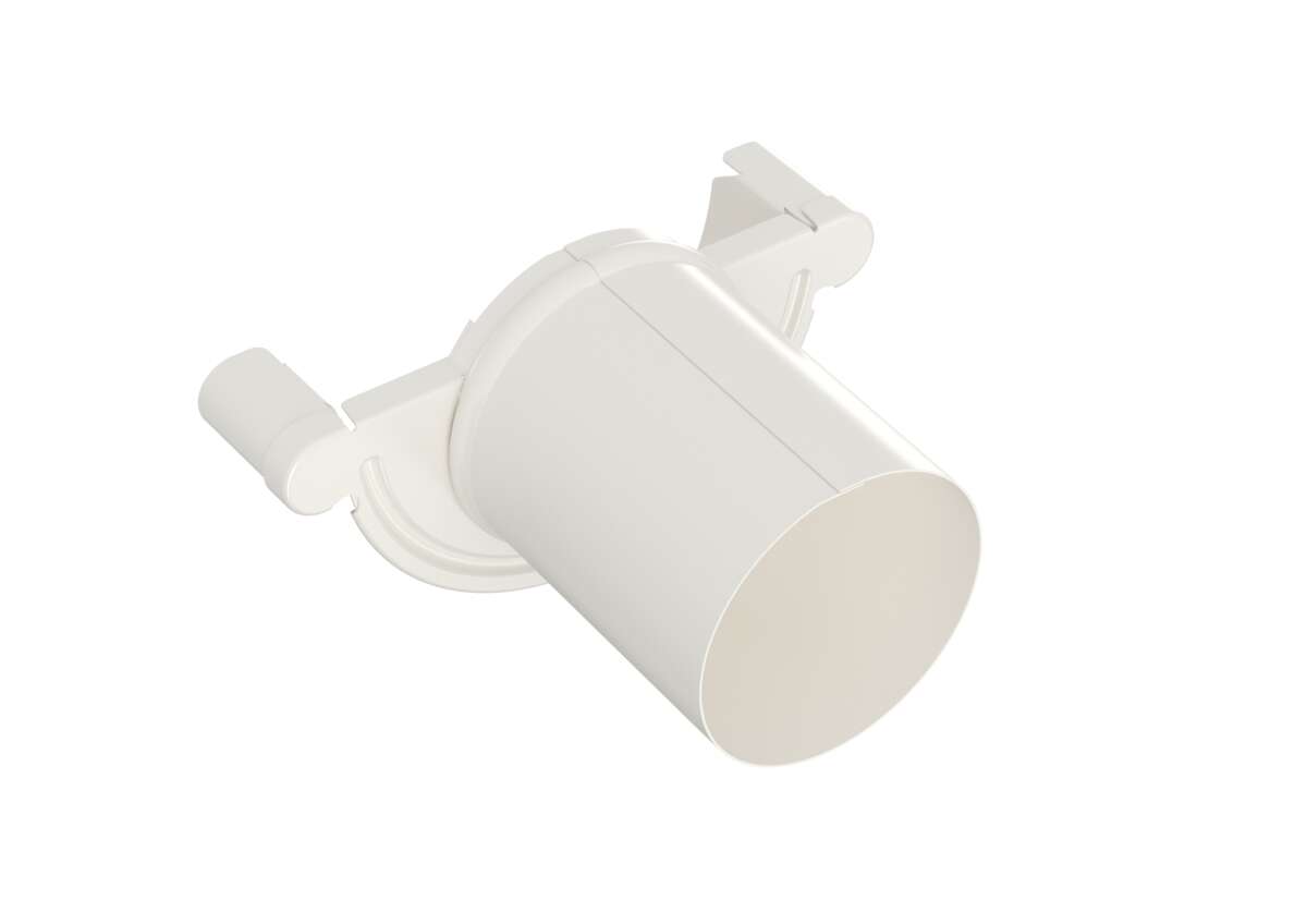 Isola endestykke hvit m/utløp 125mm