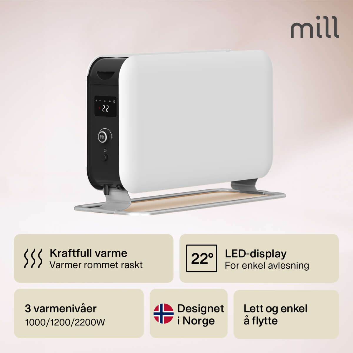 Mill Instant Max gulvovn LED