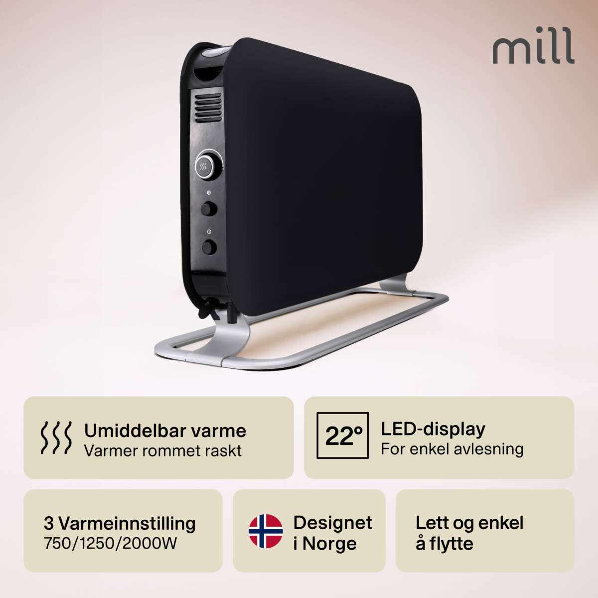 Mill Instant 2000W gulvovn