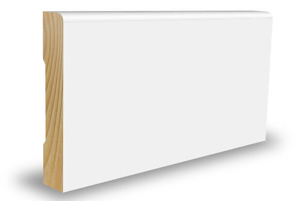 Combiwood 12x69x4400 gulvlist rund malt i Klassisk hvit