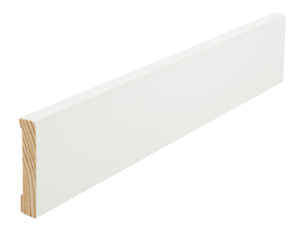 Combiwood 12x58x4400 gulvlist rund malt i Klassisk hvit