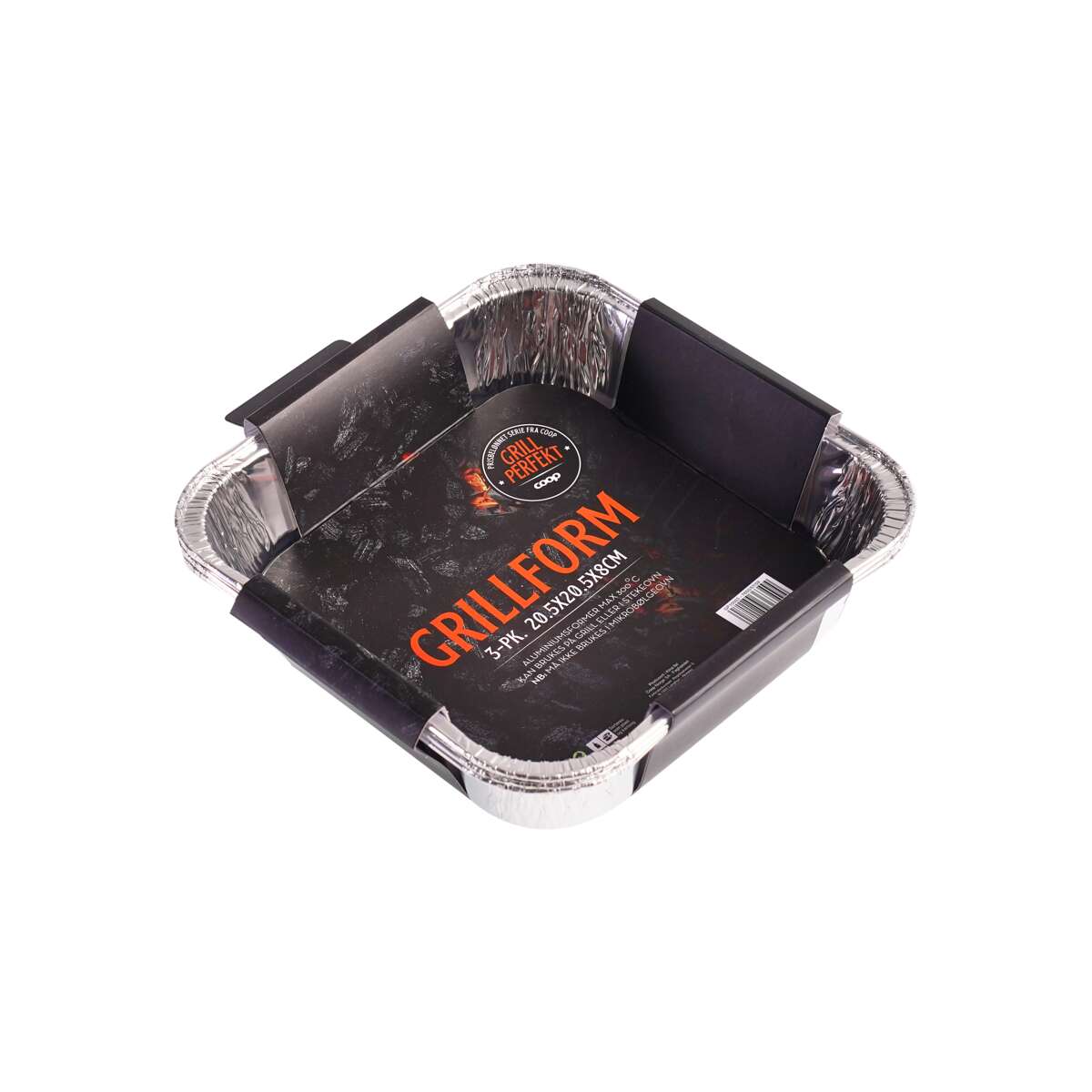 Grill Perfekt 34x23 cm aluminiumsform 3-pk