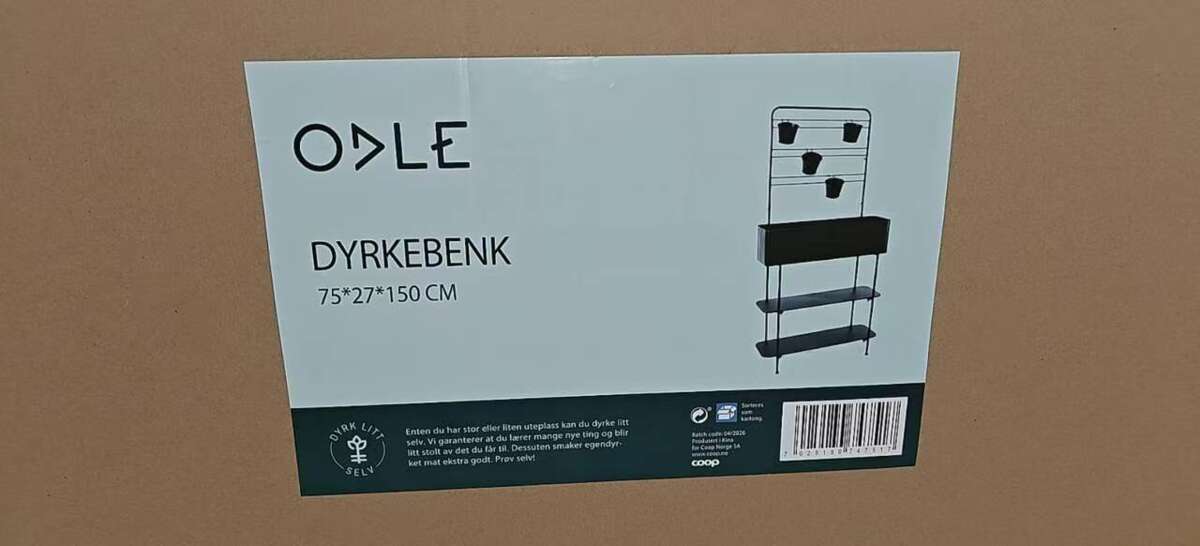 Odle dyrkebenk med espalje
