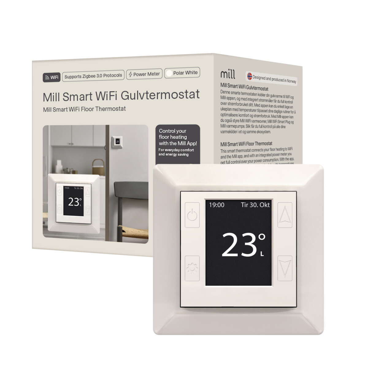 Mill Smart WiFi gulvtermostat
