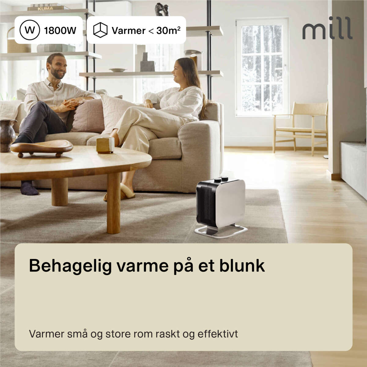 Mill Compact 1800W vifteovn med fot