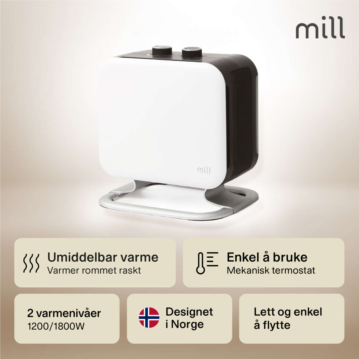 Mill Compact 1800W vifteovn med fot