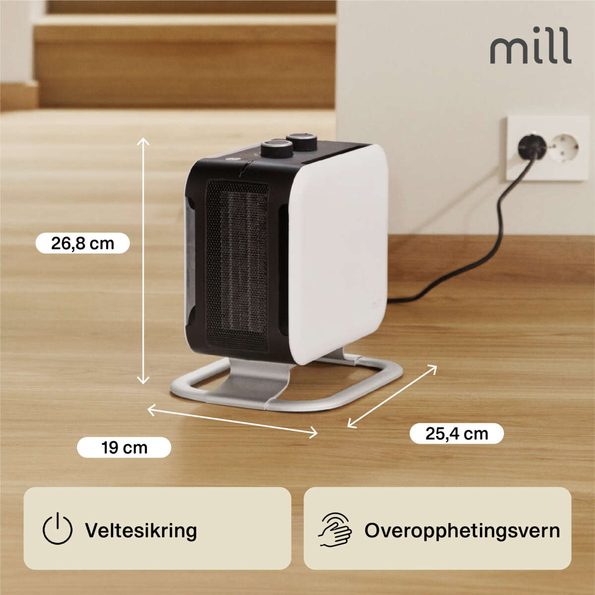 Mill Compact 1800W vifteovn med fot