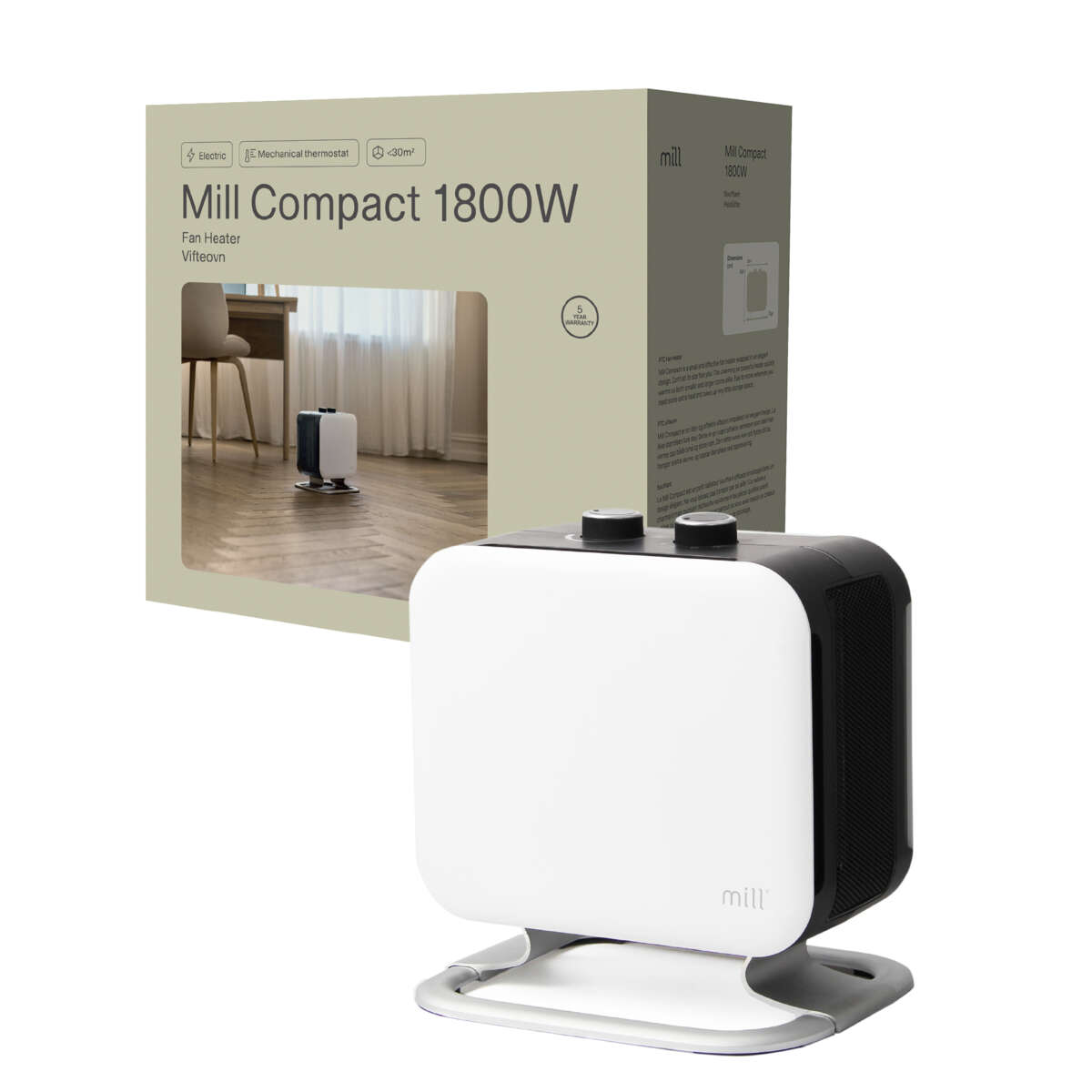 Mill Compact 1800W vifteovn med fot
